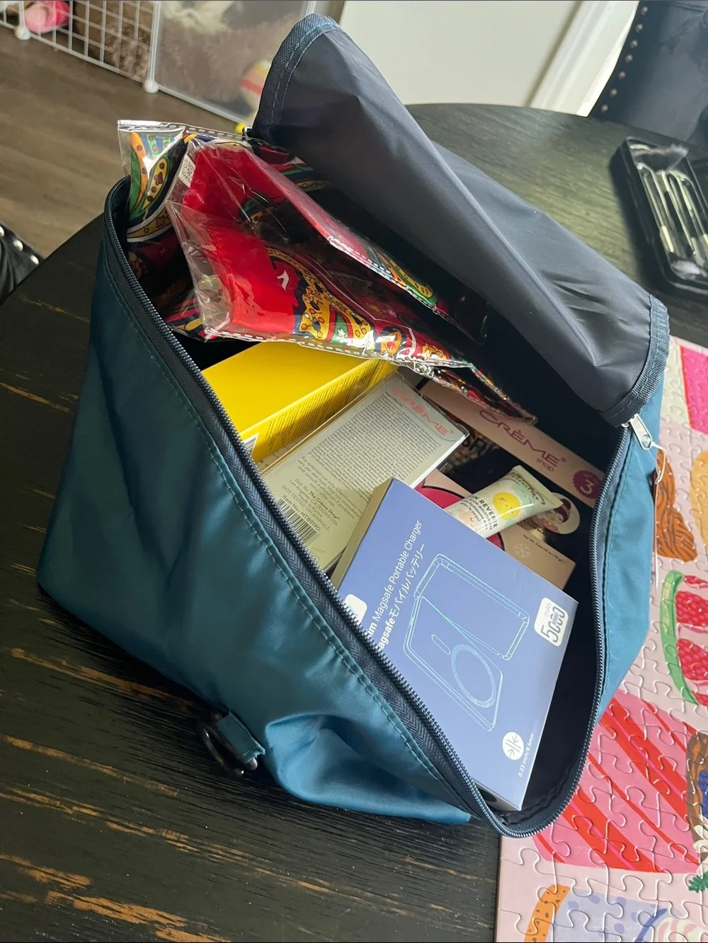 Teal Travel Duffle Bag - Lightweight Weekender with travel necessities